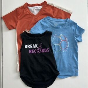 LOT! 3 Size 2XS Athletic Shirts Soccer Shirts